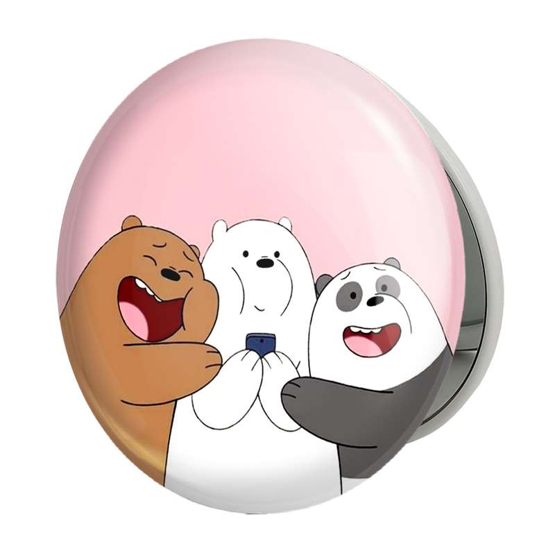 آینه جیبی خندالو طرح سه خرس کله پوک مدل تاشو کد 10610 آینه جیبی خندالو طرح سه خرس کله پوک مدل تاشو کد 10610