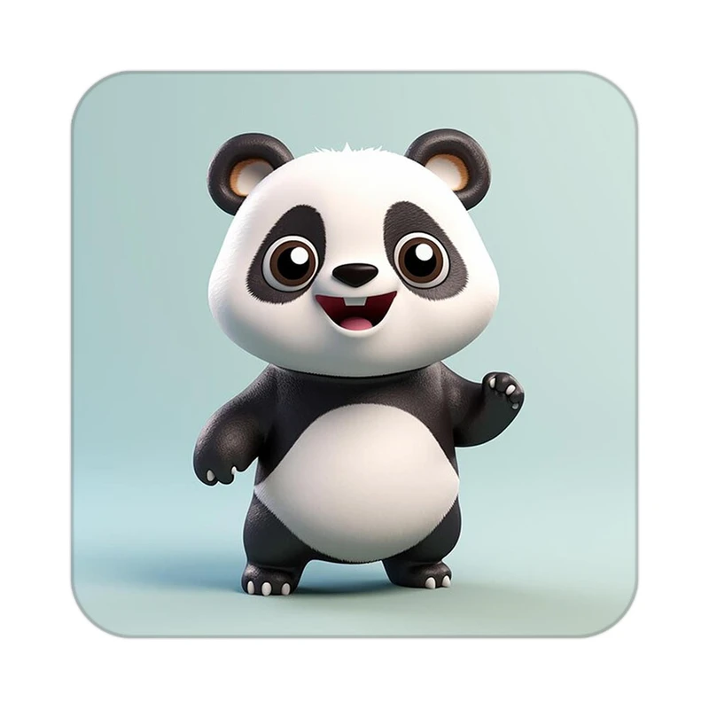 زیر لیوانی کاکتی طرح حیوانات کارتونی مدل mp27196