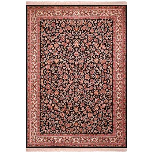 فرش ماشینی زمرد مشهد طرح افشان زمینه سورمه ای