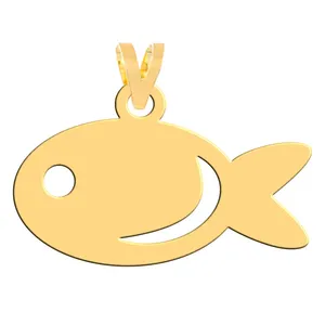 آویز گردنبند طلا 18 عیار زنانه فرشته طرح ماهی مدل   WNL-000422
