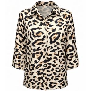 شومیز آستین سه ربع یقه برگردان زنانه مدل 112851