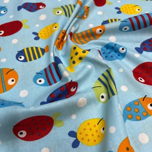  پارچه لباس مدل نخی طرح ماهی b47