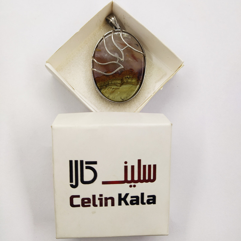 آویز گردنبند نقره زنانه سلین کالا مدل عقیق شجر کد ce-As112