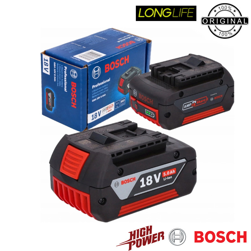 باتری 18 ولت لیتیوم یونی بوش مدل 5 آمپر ساعت GBA 18V 5AH