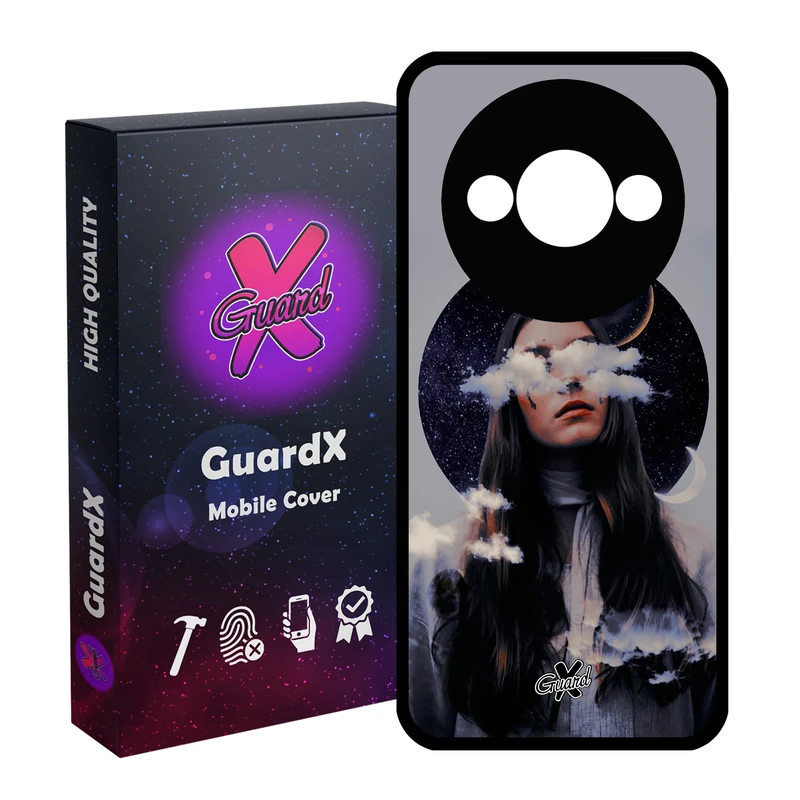 کاور گارد ایکس طرح Girl مدل قاب Glass10011 مناسب برای گوشی موبایل شیائومی Redmi A3 4G/ A3X 4G/ Poco C61