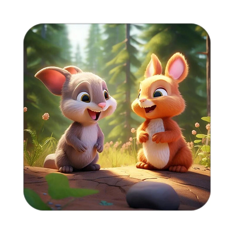 زیر لیوانی کاکتی طرح حیوانات کارتونی مدل mp28713