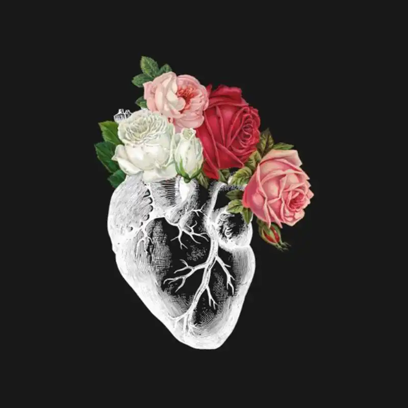 کاشی  طرح  تصویر سازی قلب و گل رز  کد 2528454