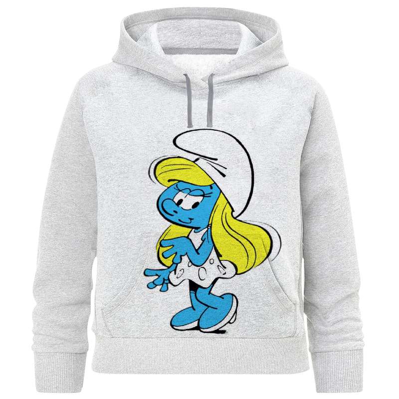 هودی دخترانه مدل اسمورفی W316