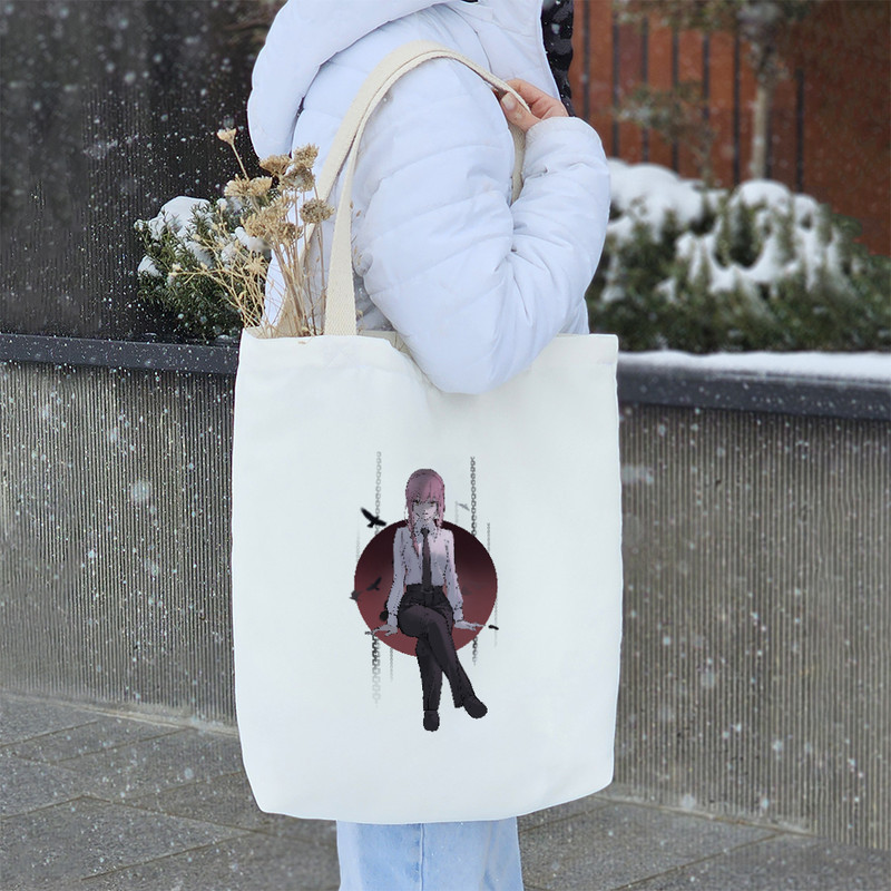 ساک خرید خندالو مدل ماکیما انیمه مرد اره ای کد 2137