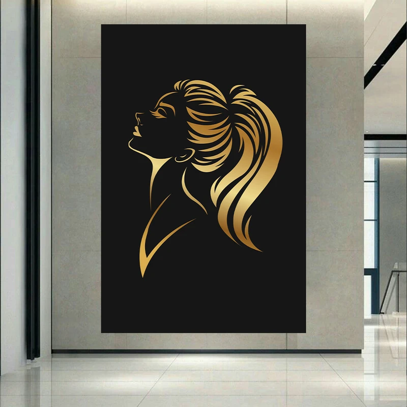 تابلو بوم طرح مخمل لوگو مدل سالن زیبایی کد AR305214