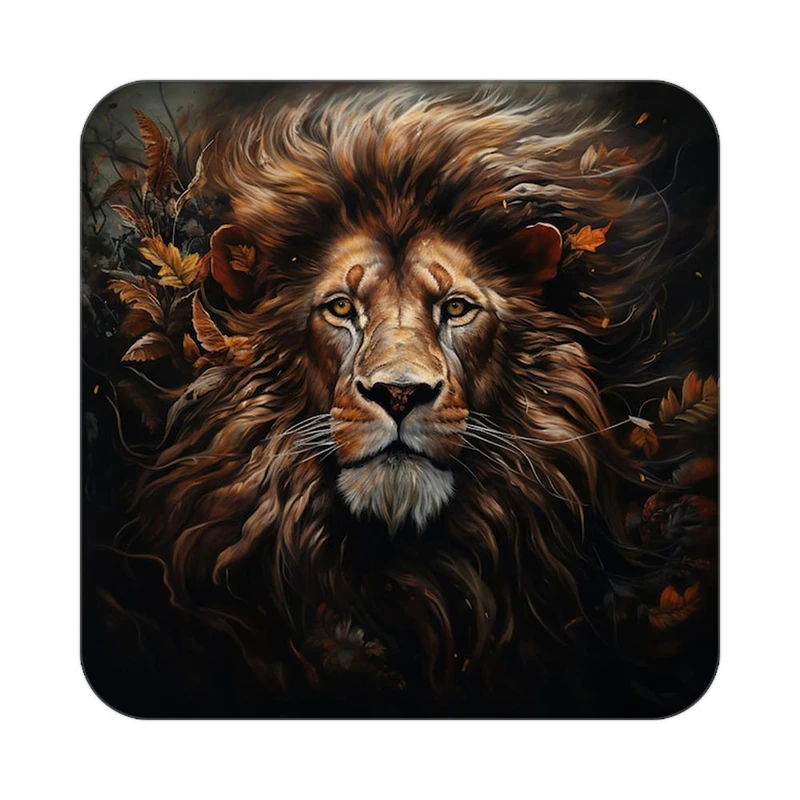 زیر لیوانی کاکتی طرح شیر مدل mp23640