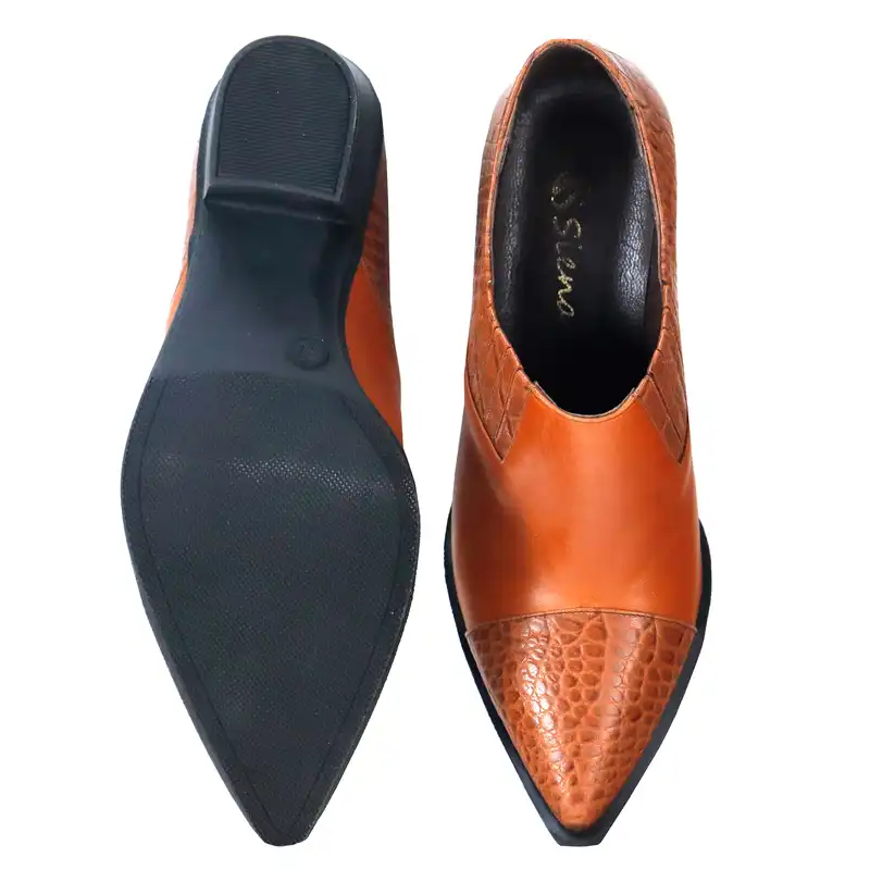 کفش زنانه چرم سی یِنا مدل تگزاسی مجلسی