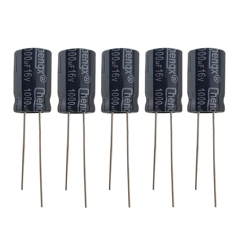 خازن الکترولیتی 1000 میکروفاراد 16 ولت مدل YADIKE0210CE1000u16VDN5 بسته 5 عددی