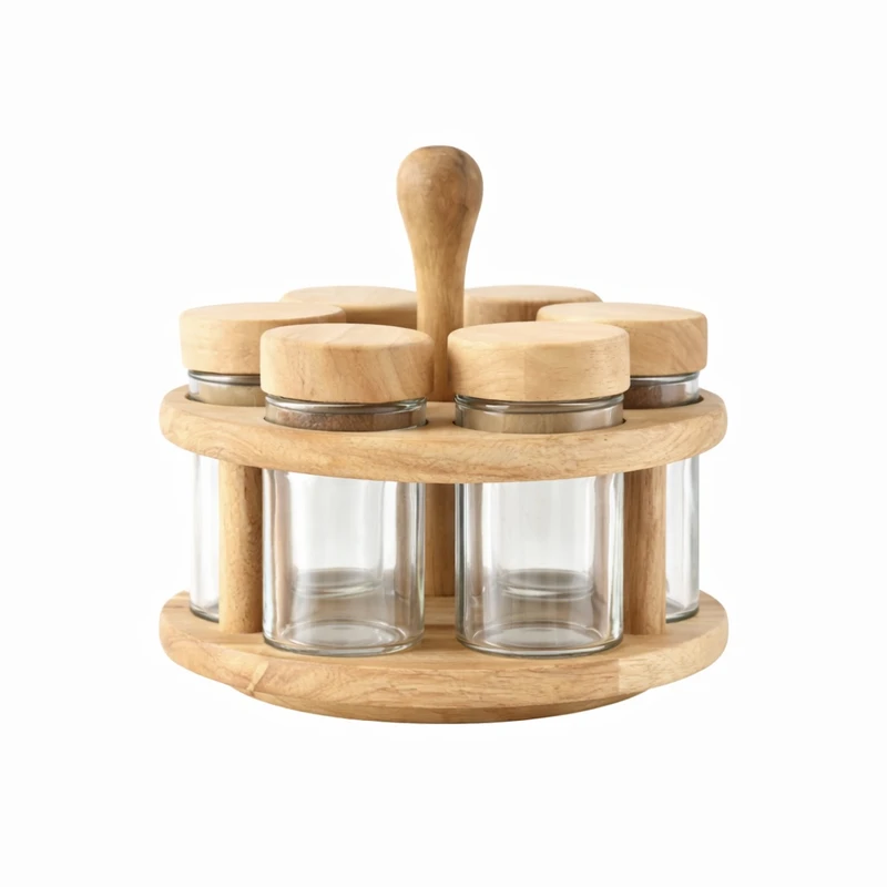 ست جا ادویه شش پارچه امپرلند مدل ریوان به همراه استند