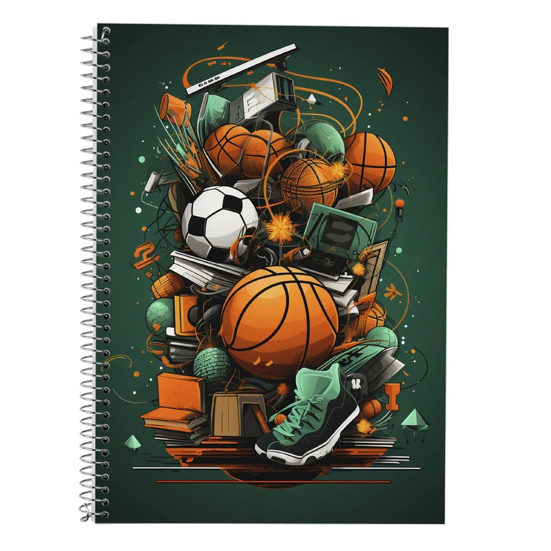 دفتر زبان 50 برگ مدوپد مدل دوخط طرح Slam Dunk کد DF2759