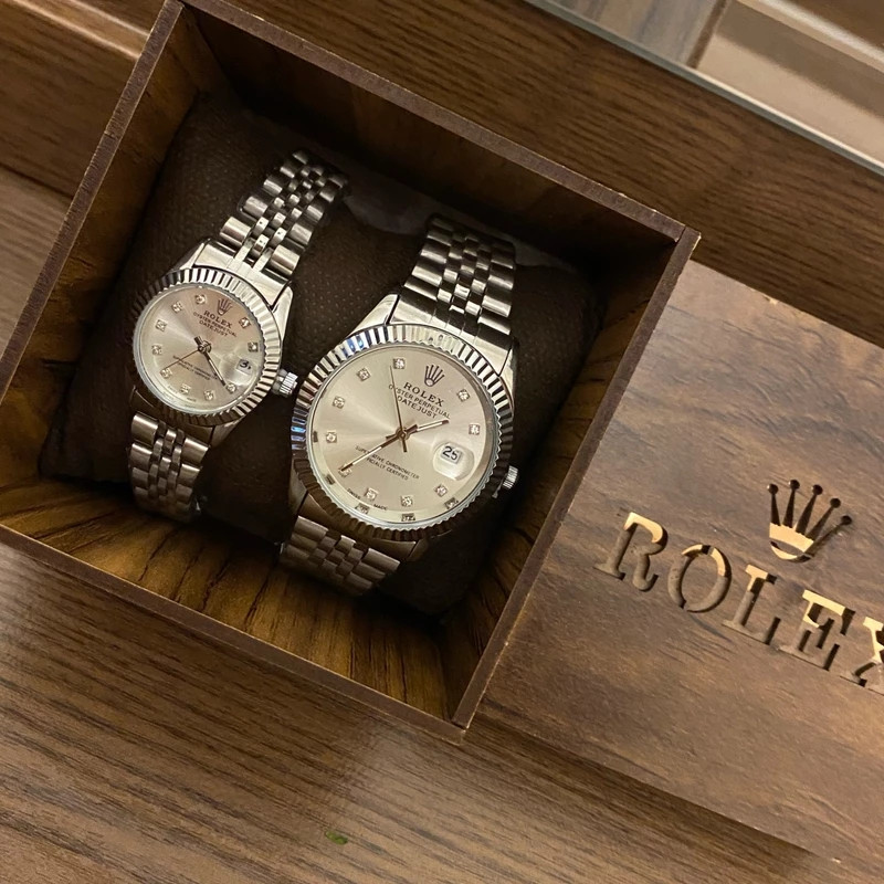 ست ساعت مچی عقربه ای زنانه و مردانه  مدل 07