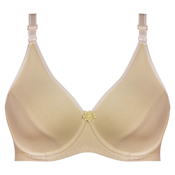 سوتین زنانه پانیذ مدل فنردار کد 22205 رنگ کرم