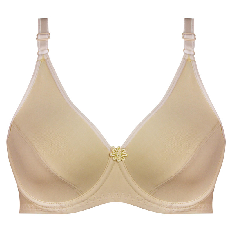 سوتین زنانه پانیذ مدل فنردار کد 22205 رنگ کرم