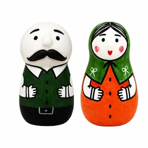 نمکدان سرامیکی مدل ننه جون و آقا بزرگ کد 08