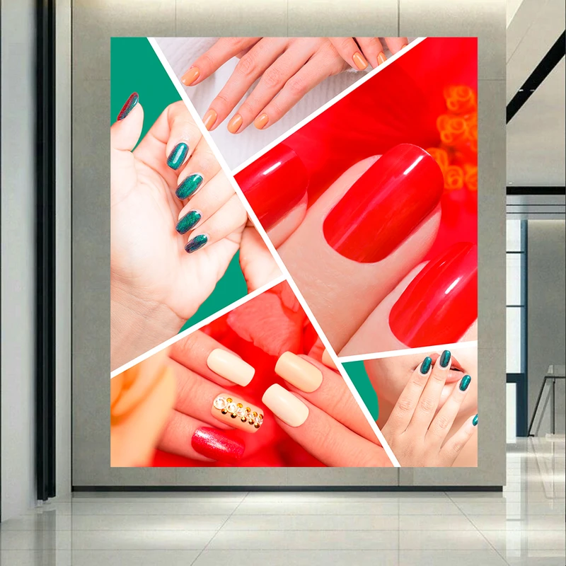 تابلو شاسی طرح لاک و کاشت ناخن مدل آرایشگاه زنانه کد AR31296