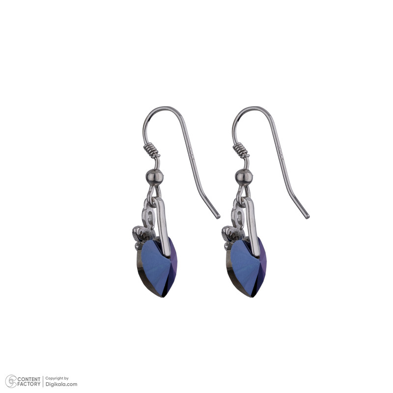 گوشواره نقره زنانه سواروسکی مدل قلب و قو کد 2345797 گوشواره نقره زنانه سواروسکی مدل قلب و قو کد 2345797