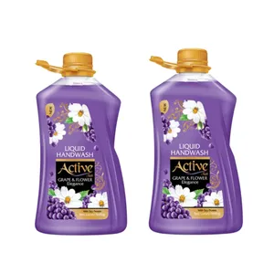 مایع دستشویی اکتیو مدل صدفی با رایحه گل و انگور وزن 2500 گرم مجموعه 2 عددی 