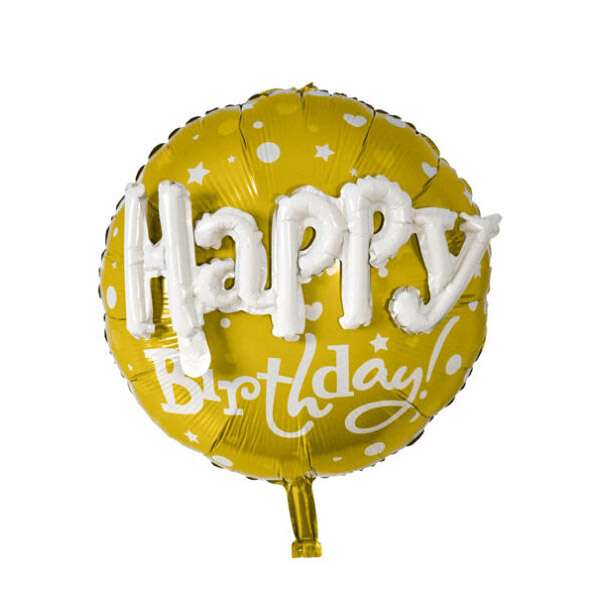 بادکنک فویلی مدل Happy Birthday برجسته مجموعه 3 عددی