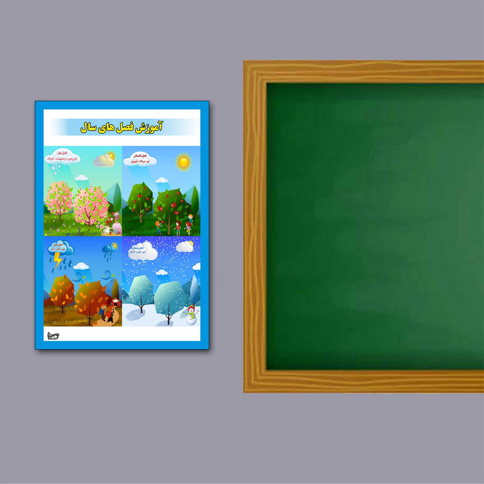 پوستر آموزشی مستر راد مدل آموزش فصل‌ها طرح کودکانه کد fiory 2316 -  - 7