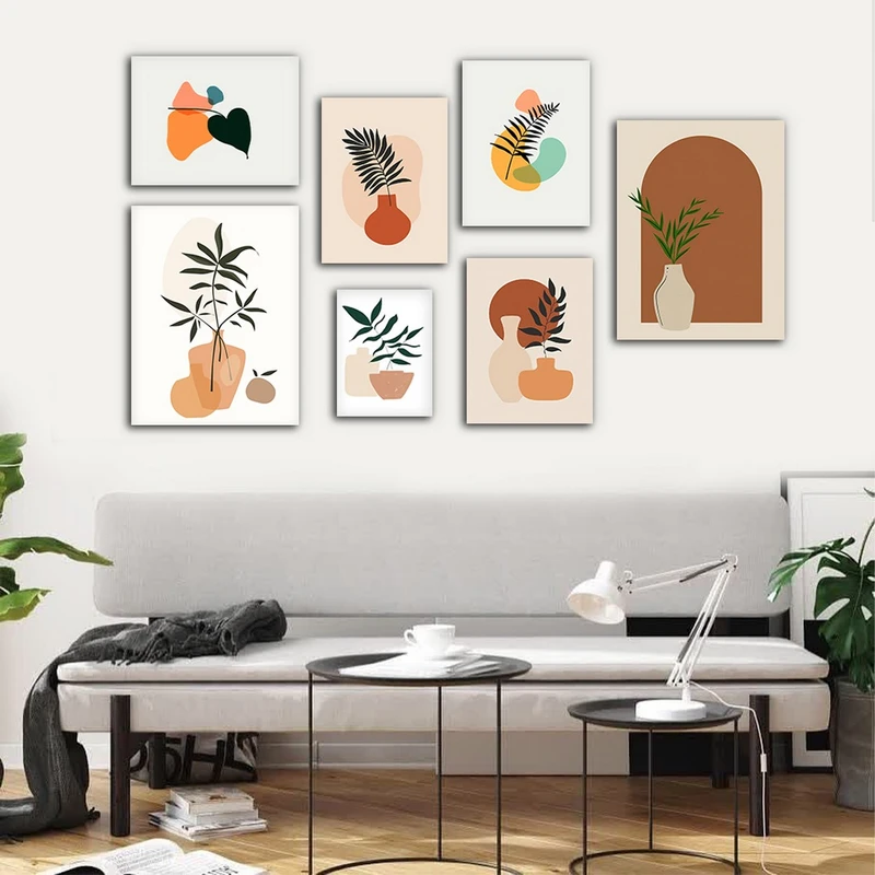 تابلو شاسی بکلیت طرح دکوراتیو مینیمال آرت مدل SH-650 مجموعه 7 عددی