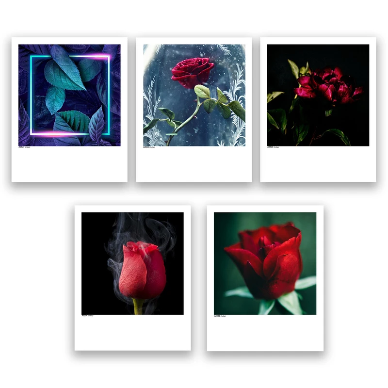 آویز تزیینی عرش مدل فانتزی گل کد Asa168 مجموعه پنچ عددی