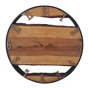 ساعت دیواری مدل چوب طبیعی نارون