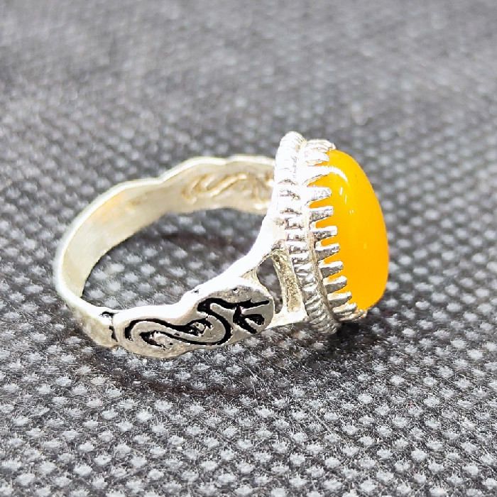 انگشتر نقره مردانه مدل سنگ شرف الشمس کد 22 انگشتر نقره مردانه مدل سنگ شرف الشمس کد 22