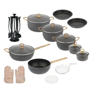 سرویس قابلمه و تابه گرانیتی 26 پارچه میلا مدل لومار 