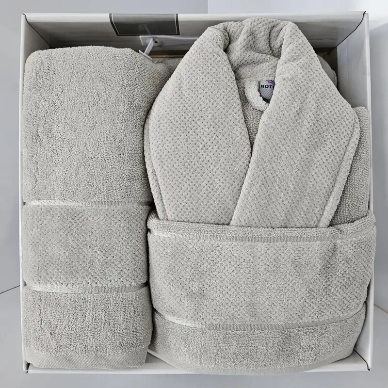 سرویس حوله پالتویی 5 تکه هوم استار مدل دانتلا کد ۵۰۰۰