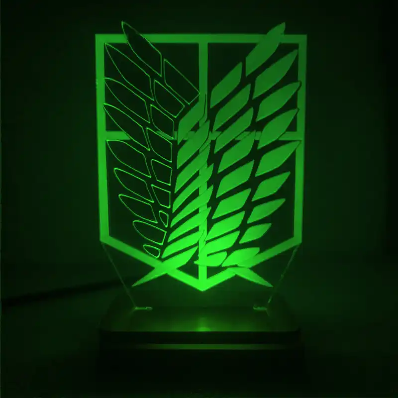 چراغ خواب طرح لوگو گروه شناسایی انیمه attack on titan مدل کلید دار