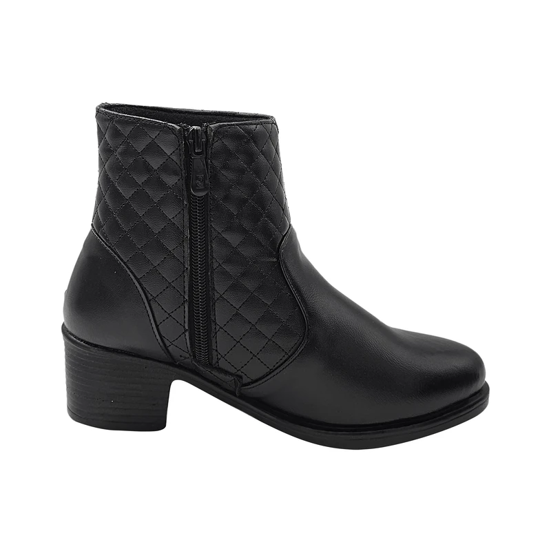 عکس شماره 3 : نیم بوت زنانه سیی مدل برلیان چنل دوزی کد 2183.3