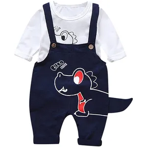 ست تی شرت و سرهمی نوزاد طرح Dinosaur کد M346