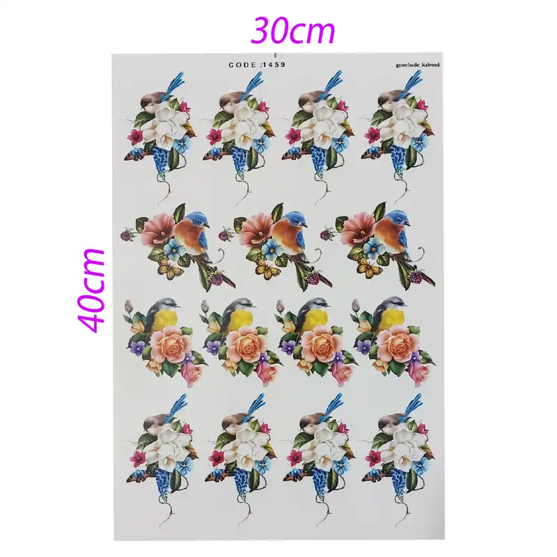 برچسب ترنسفر مدل گل و بلبل