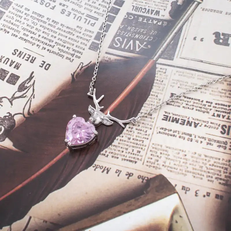 گردنبند نقره زنانه مدل قلب AMT-M121