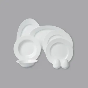 سرویس غذاخوری 28 پارچه 6 نفر چینی زرین ایران مدل White 2 سری ایتالیا اف درجه عالی