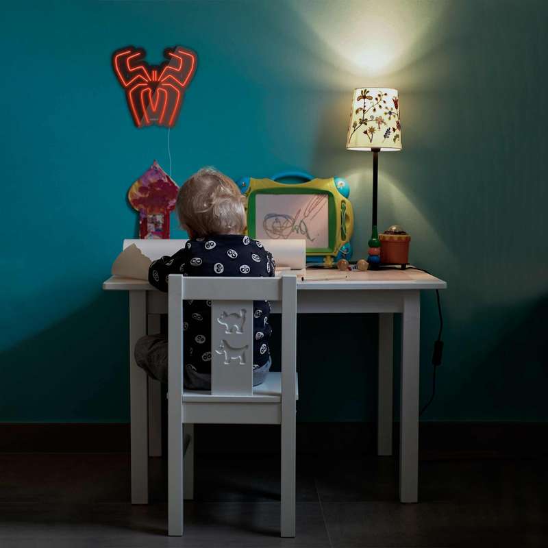 چراغ دیواری نئون دیزاین مدل Spider-BL_RD