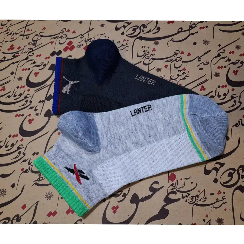 جوراب ساق کوتاه مردانه لنتر کد ZH - 04  مجموعه 4 عددی