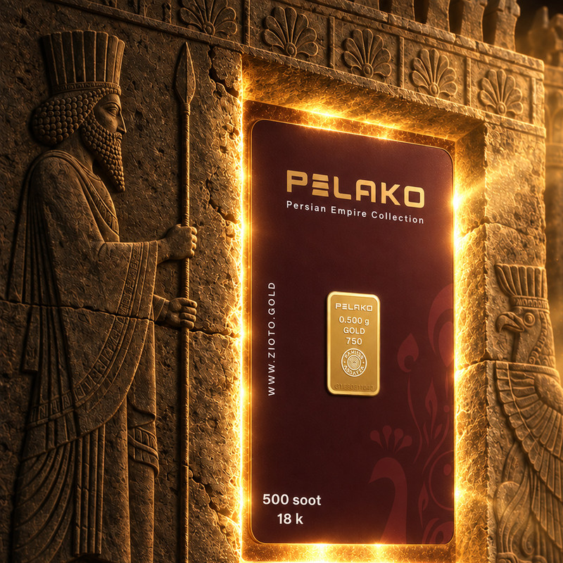 شمش طلای فیزیکی عیار 750 پلاکو مدل PK-400