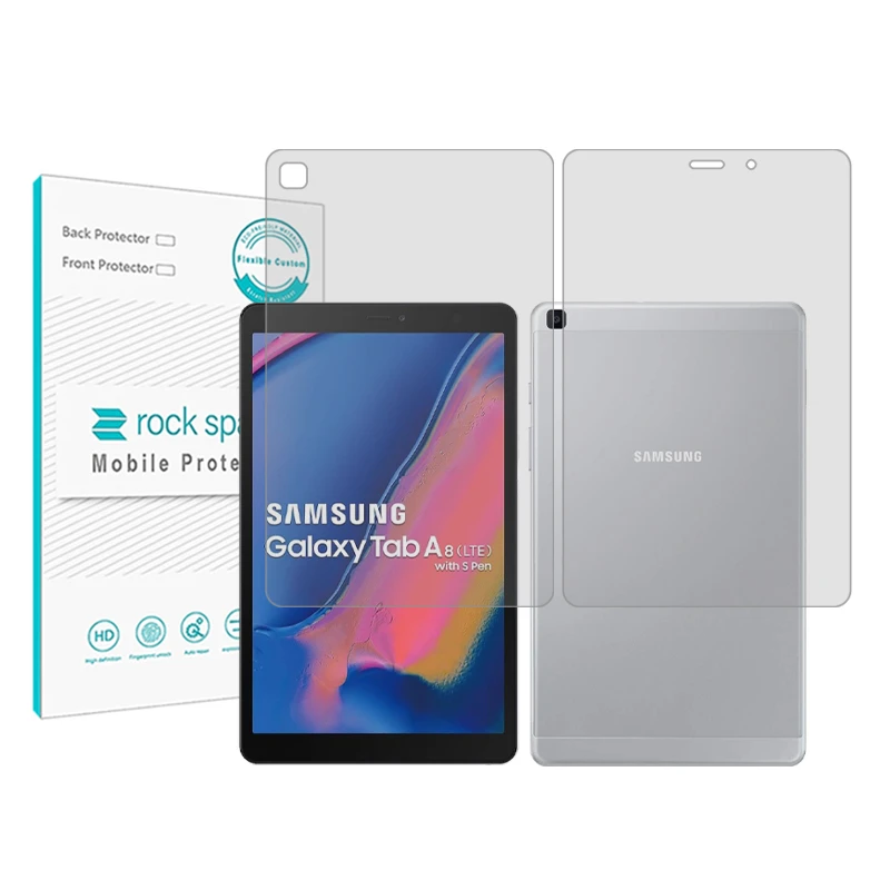 محافظ صفحه نمایش شفاف راک اسپیس مدل Hygel مناسب برای تبلت سامسونگ Galaxy Tab A 8.0 & S Pen (2019) به همراه محافظ پشت تبلت