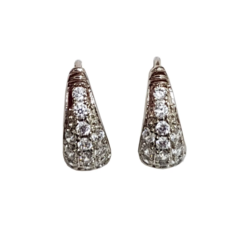 گوشواره زنانه ژوپینگ مدل حلقه ای نگینی کد 8188