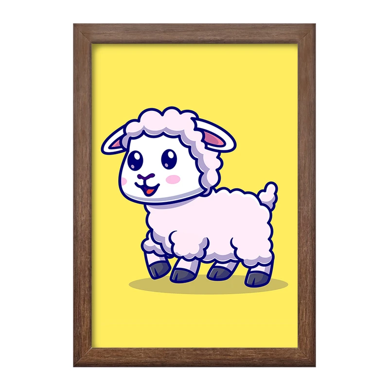 تابلو خندالو طرح حیوانات بامزه گوسفند کد 29654