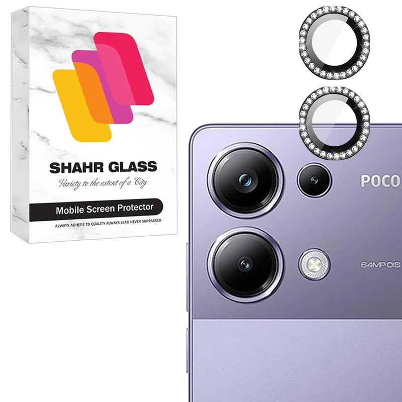 محافظ لنز دوربین شهر گلس مدل NRIS20 مناسب برای گوشی موبایل شیائومی Poco M6 Pro 4G
