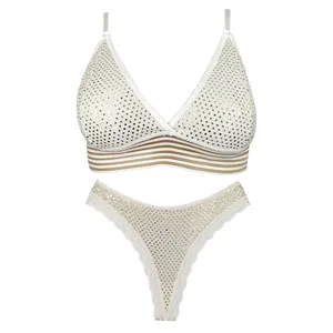 ست شورت و سوتین زنانه مدل وانیلا رنگ سفید 