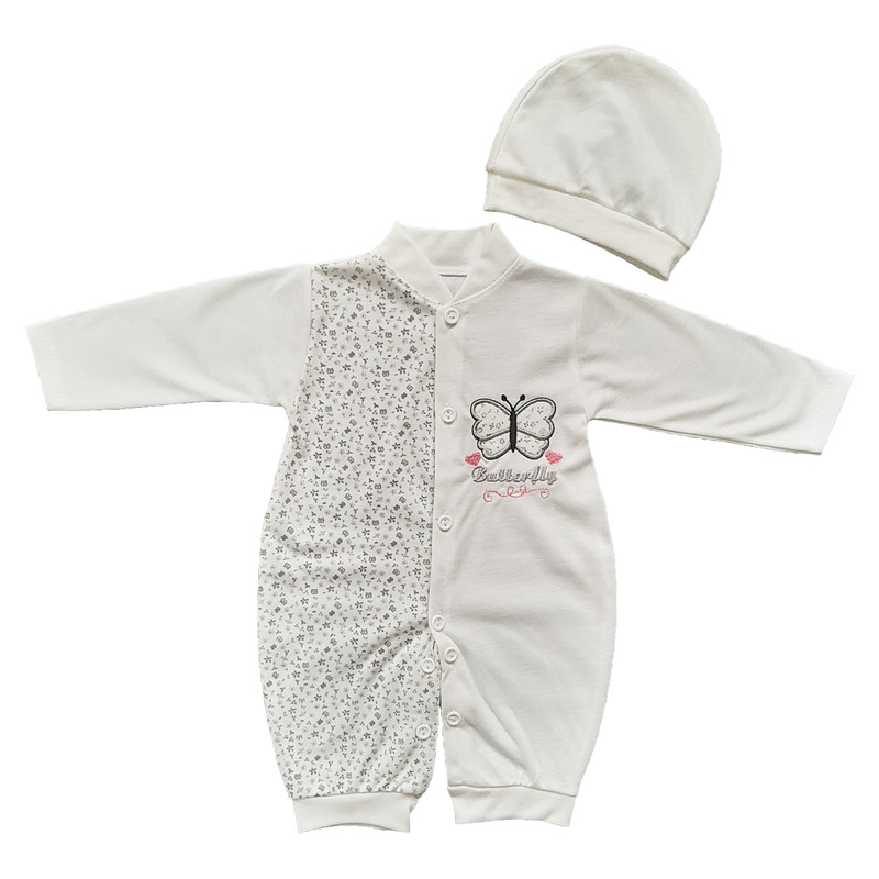 ست سرهمی و کلاه نوزادی مدل LS 105