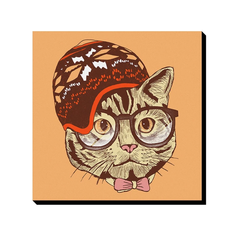 تابلو شاسی ترمه طراحان ایده مدل گربه کلاهدار کد cfp1077